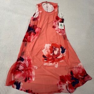 Calvin Klein Floral Sleeveless Dress Size 8 NWT